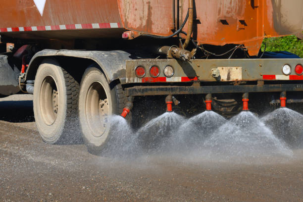 Water Spray from a Dust Suppression Truck